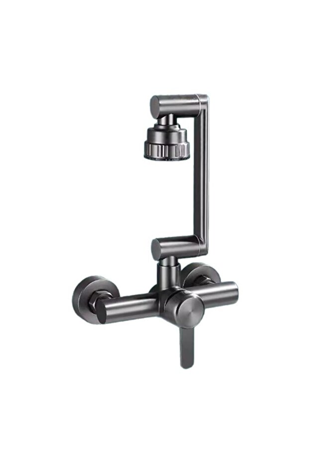 metal grey 4 Mode Stainless Steel Wall Mounted Kitchen Faucet Bathroom Kitchen Sink Washbasins Cold