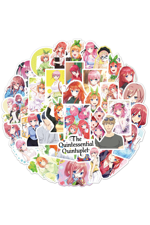 50pcs 50Pcs Kawaii Girl Anime The Quintessential Quintuplets Stickers Cartoon Nakano Miku Decals For