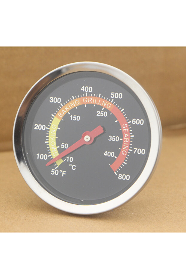 black Barbecue Read Thermometer Oven Grill Temperature Gauge Oven Temp Gauge 10~400℃ BBQ Cooking Foo