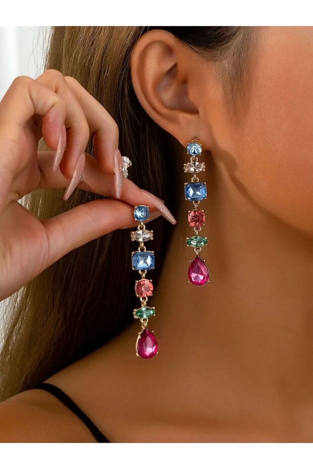Blue Gold-color New Exquisite, Light, Luxurious and Colorful Multi-Layered and Multi-Colored Elegant