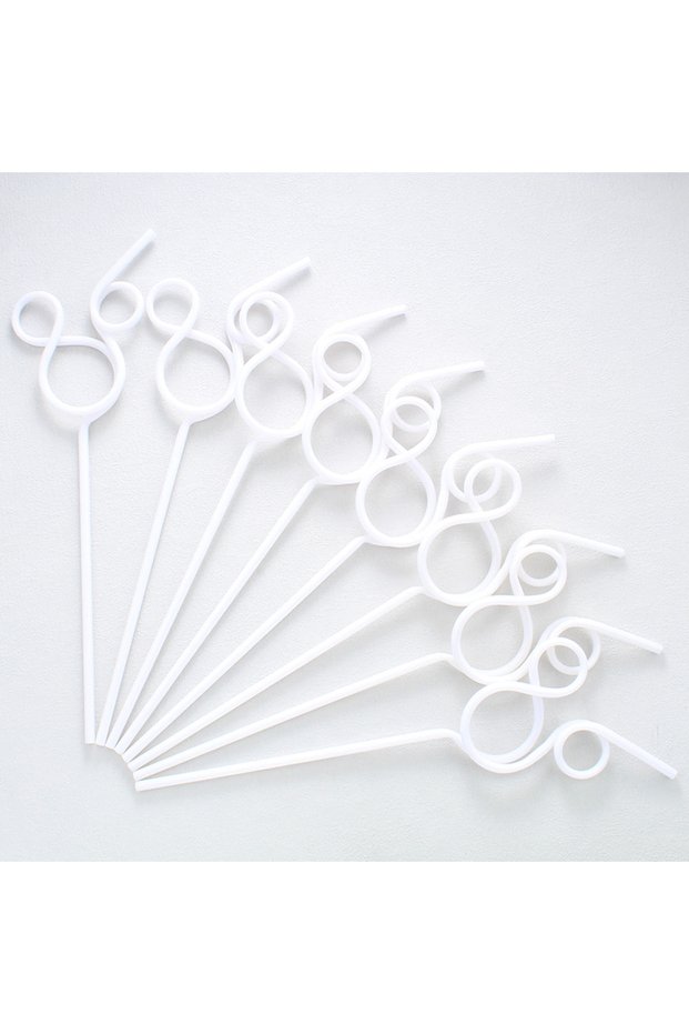 baise 8-pack of mouse-shaped straws, reusable, perfect as party favors, birthday party supplies, and