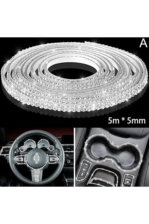 White Car Decorative Stickers Auto Crystal Artificial Diamond Girls Car Decoration Accessories Auto