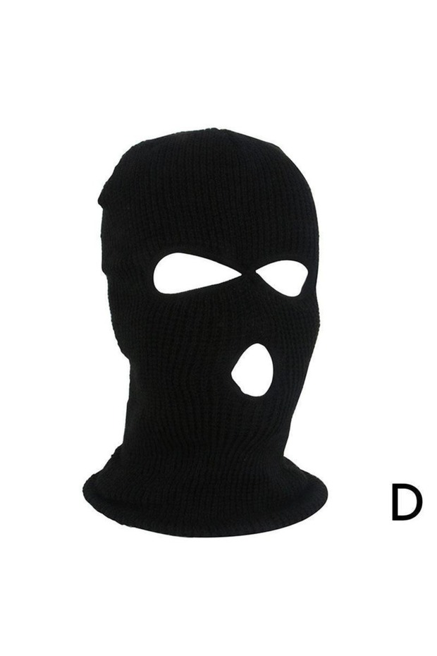 heise Men's and women's winter warm balaclava cycling windproof three-hole mask hat outdoor knitted