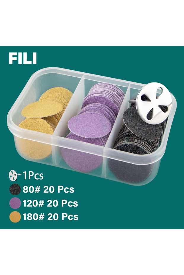 B80-P120-Y180-DD 25 MM Pedicure Disc with Replaceable Sanding Paper Set for Calluses Removal Electri