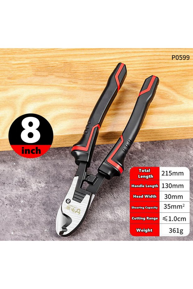 8 inch Multifunctional 6/8/10 inch Cable Cutter Electrician Professional Wire Cable Cutter Stripper