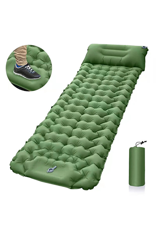 One Seat same as picture Outdoor Sleeping Pad Camping Inflatable Mattress with Pillows Travel Mat Fo