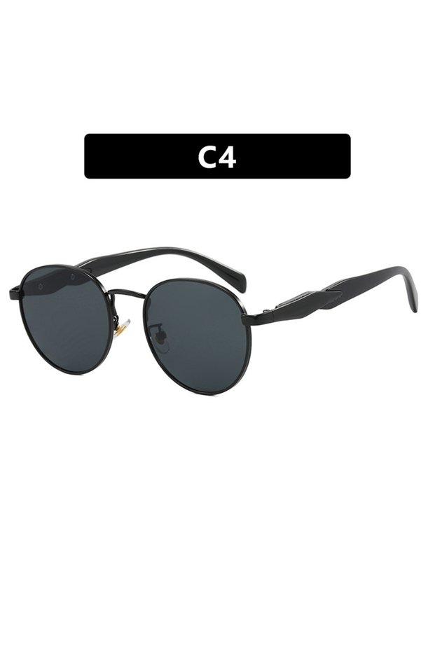 C3 New European And American Circular Sunglasses For Women's Street Photography Metal Sunglasses Tre