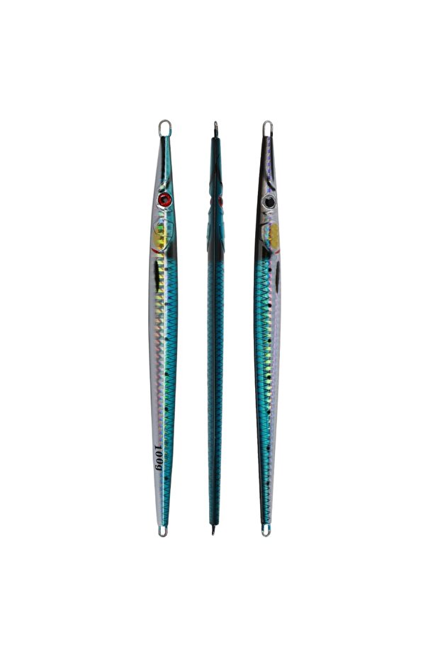 100g Blue JIGGINGPRO Vertical Needle Metal Jigs Saltwater Shore Fast Sinking Jigging Lure 40g 60g 80
