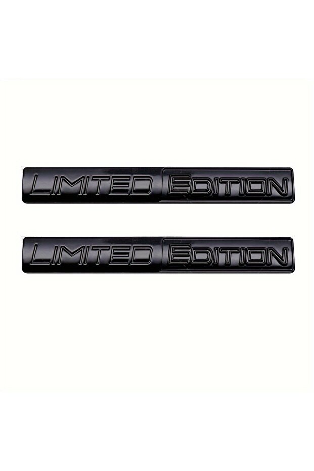 black 2PCS Limited Edition Emblem 3D Metal Badges Decal Sticker Auto Racing Sport Emblem for Rear Tr
