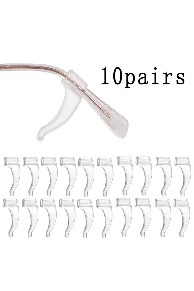 white-20pcs 10/20/30/100pcs Anti-slip Silicone Ear Grip Glasses Eyeglasses Leg Ear Hook Stopper Brac