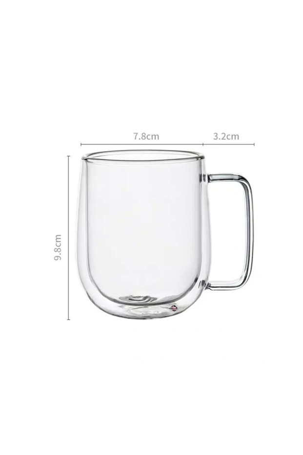 COOKER KinG 150-350ml 250ml 150-350ml Heat Resistant High Borosilicate Glass Mug Double Wall Glass C