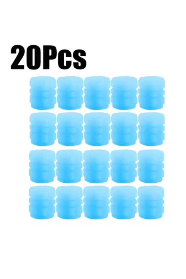 Blue 20pcs 20PCS Luminous Presta Valve Caps Dustproof Air-Leakproof for Bike Motorcycle Electric Bik