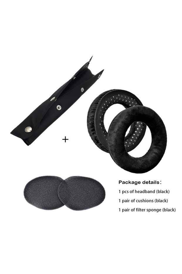 1 Set of Black DT 770 Replacement Ear Pads Ear Cushion Earpad Compatible with beyerdynamic DT990 / D