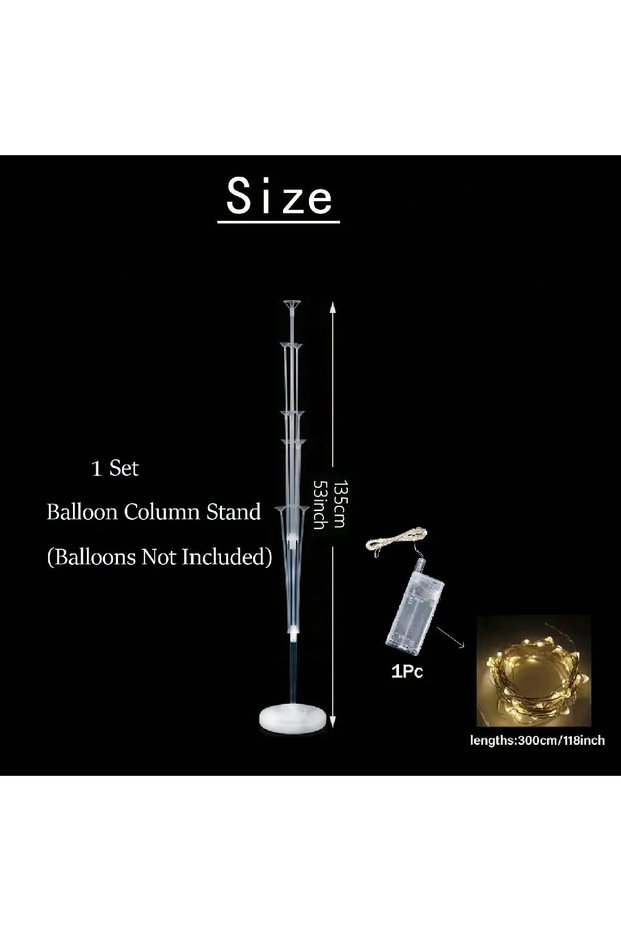 NOT Included Balloon 13 Ball With Light 1Set Floor Balloon Column Kit With Stand, Base and String Li