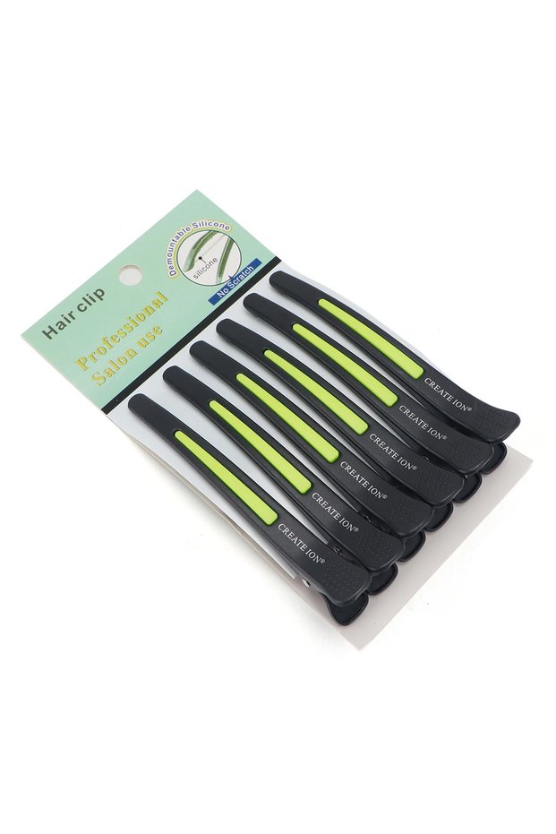 D 6Pcs Salon Alligator Hair Clips Traceless Hairdressing Clips Claws Section Barbershop Beauty Styli