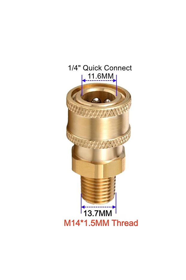 Socket male thread High Pressure Washer Quick Connector 1/4" With M14 x 1.5MM Male & Female Fitting
