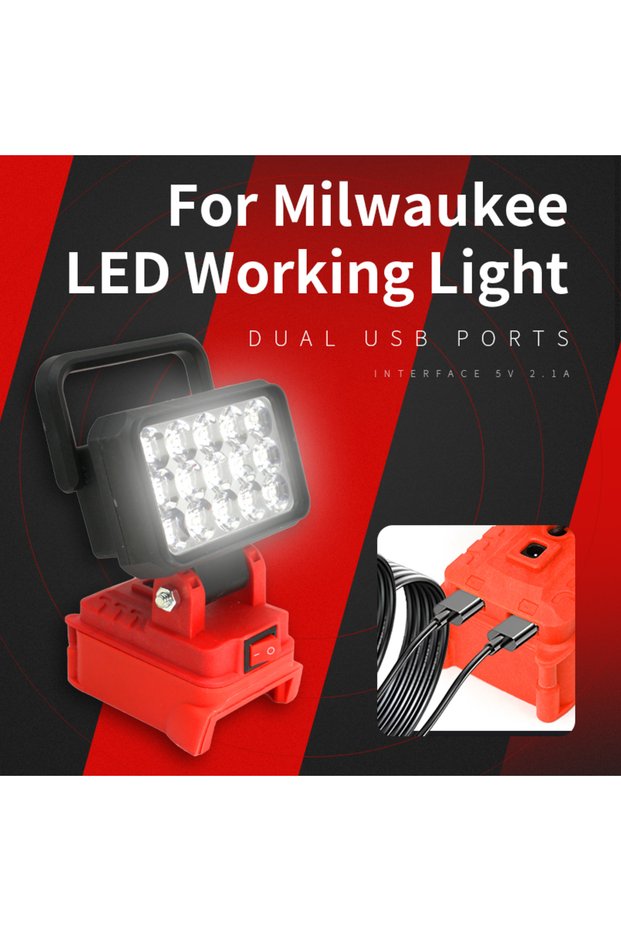 For Milwaukee Led Light Fit Milwaukee Battery M18 Portable Spotlight Cordless Outdoor Work Fishing