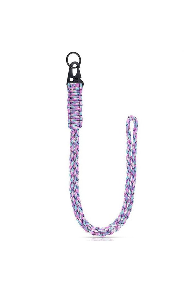 214 Heavy Duty Braided 550 Paracord Neck Lanyard Keychain Survival Parachute Rope Lanyard Necklace H