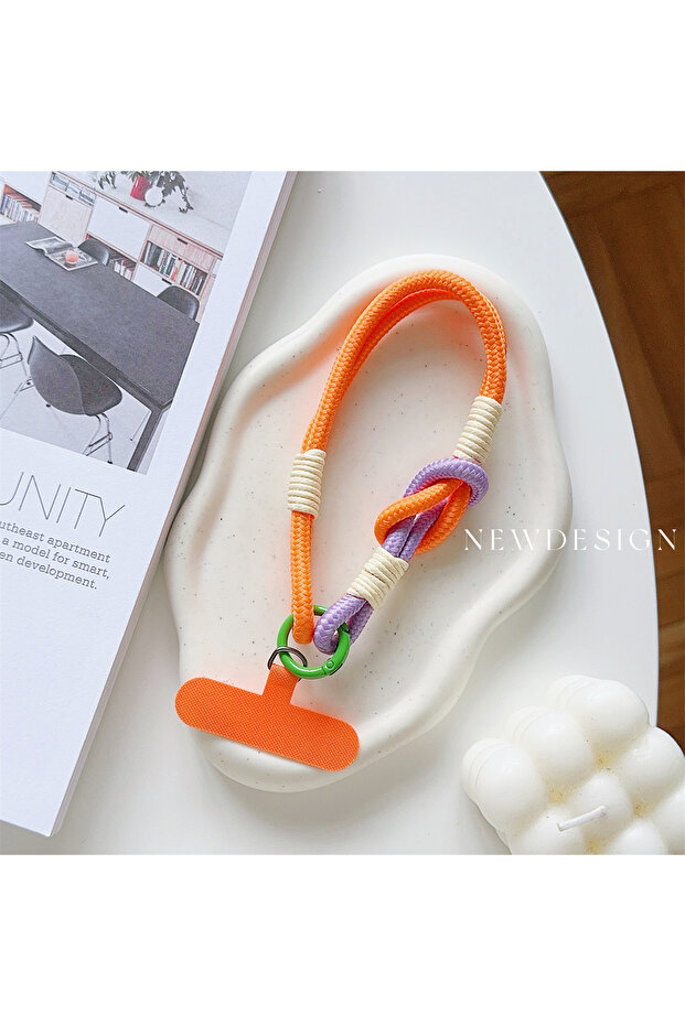 Orange Purple Phone Lanyard Wrist Strap Phone Case Connection Piece Universal Phone Case Accessories