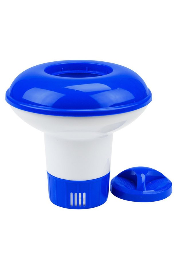 Blue Adjustable Mini Floating Chlorine Dispenser Durable for Indoor Outdoor Swimming Pools Floating