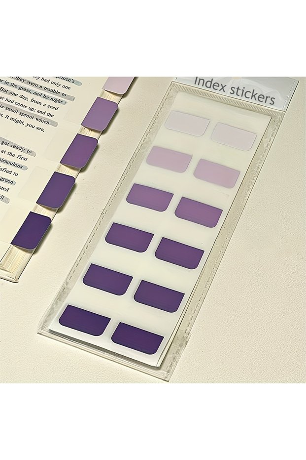 Purple 120pcs of Gradient Writable Index Tabs, Versatile Colored Sticky Notes for Organizing Files A