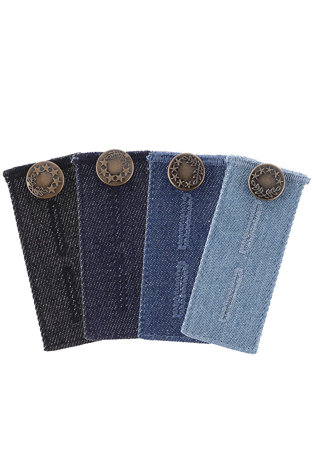 4 PCS Denim Waist Extender Buttons For Pant Long Buckle Hook Stretch Adjustment Waist Buckle Extensi