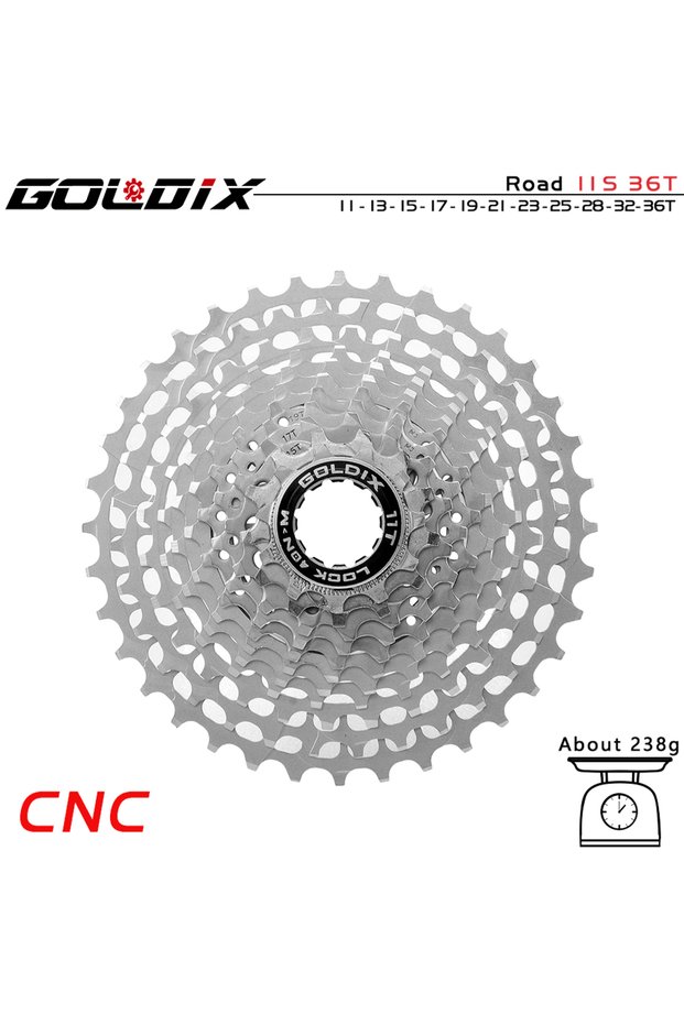 11 Speed 11-36T GOLDIX Ultralight Road Cassette 11S/12Speed Bicycle Freewheel 28T/32T/34T36T CNC Hol