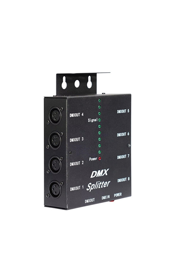 US Adapter 5V 1A black DMX Splitter Ports Channels 3Pin Optical Istribution Amplifier for DJ Disco W