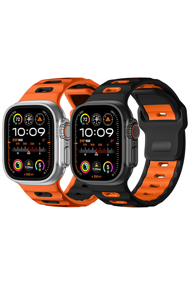 42 44 45 49mm Color combination 1 2Pcs Silicone Strap For IWatch Ultra Band 49mm 45mm 44mm 42mm 40mm