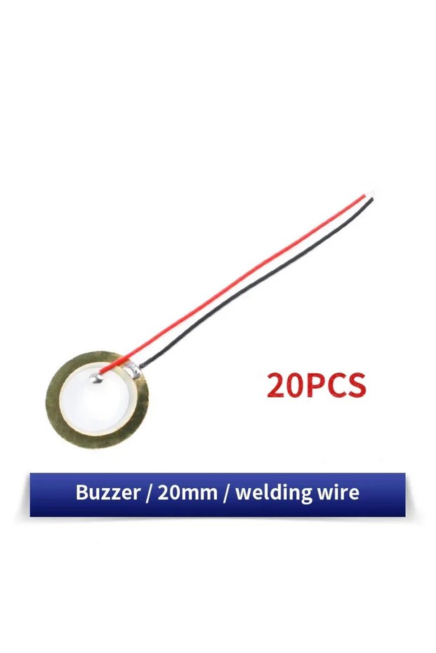 20mm-20PCS 5/10/20pcs Buzzer Piezoelectric Piezo Ceramic Wafer Plate Dia 12/15/18/20/27/35/50MM With