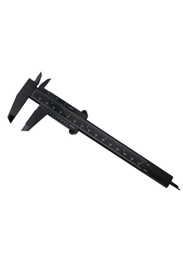black 150mm Eyebrow Measuring Ruler Brow Mapping Vernier Caliper Double Scale Plastic Ruler for Eyeb