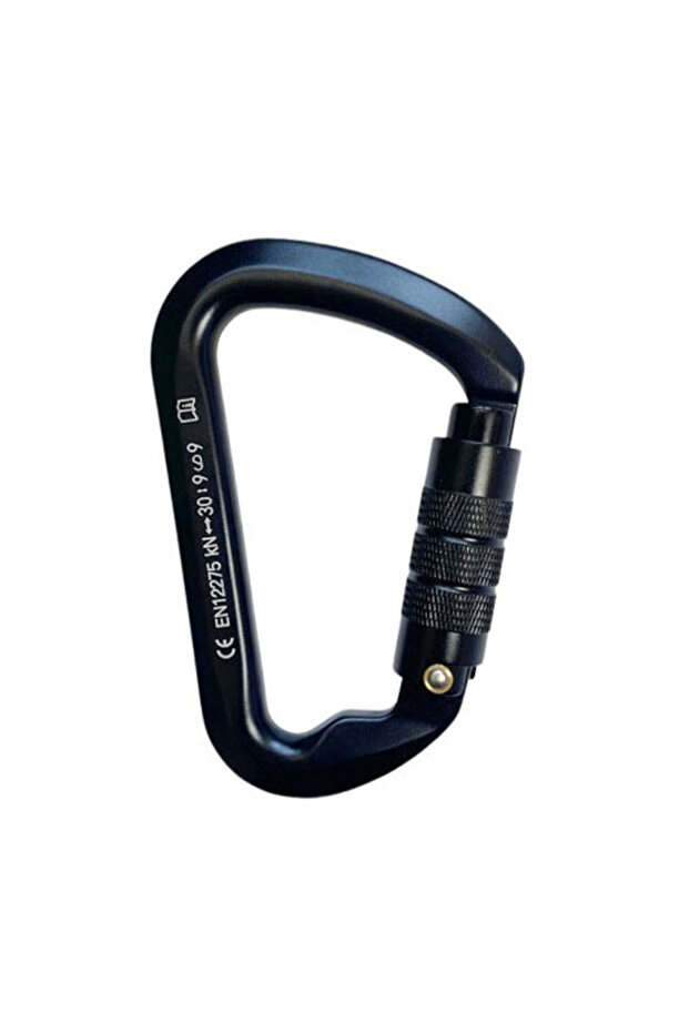 Auto Black Carabiner Rock Climbing Mountain Landing 30kN High Altitude Operation Equipment Outdoor A