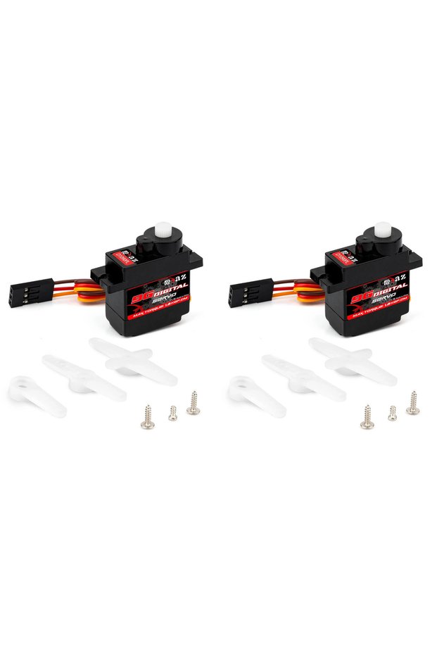 Plastic gear 2pcs RCXAZ 9g Plastic/Iron/Copper Gear 1.6KG Digital Servo for RC Fixed-Wing Airplane R