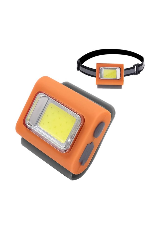 Orange LED Safety Lights Run Light Outdoor Backpack Camping Silicone Clip Mode Walking Lamp for Nigh