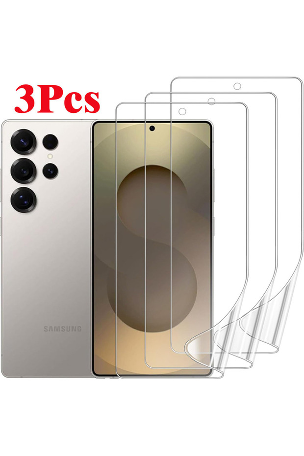Hydrogel Film 3Pcs Galaxy S25 Plus 3Pcs Full Cover Hydrogel Film For Samsung Galaxy S25FE S25 Plus U