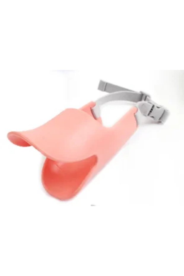 M 15x33cm pink Dog Silicone Duck Muzzle For Pet Anti Bite Stop Barking Small Large Dog Mask Pet Acce