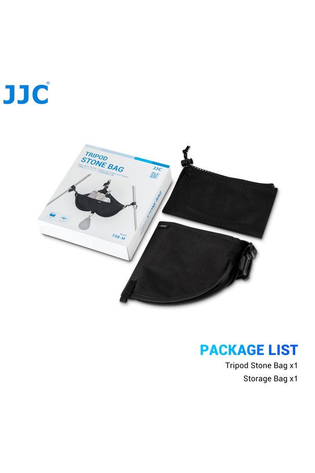 black JJC Tripod Weight Stone Bag Heavy Duty Sandbag for Tripod Easel Universal Stand Sand Bag for S