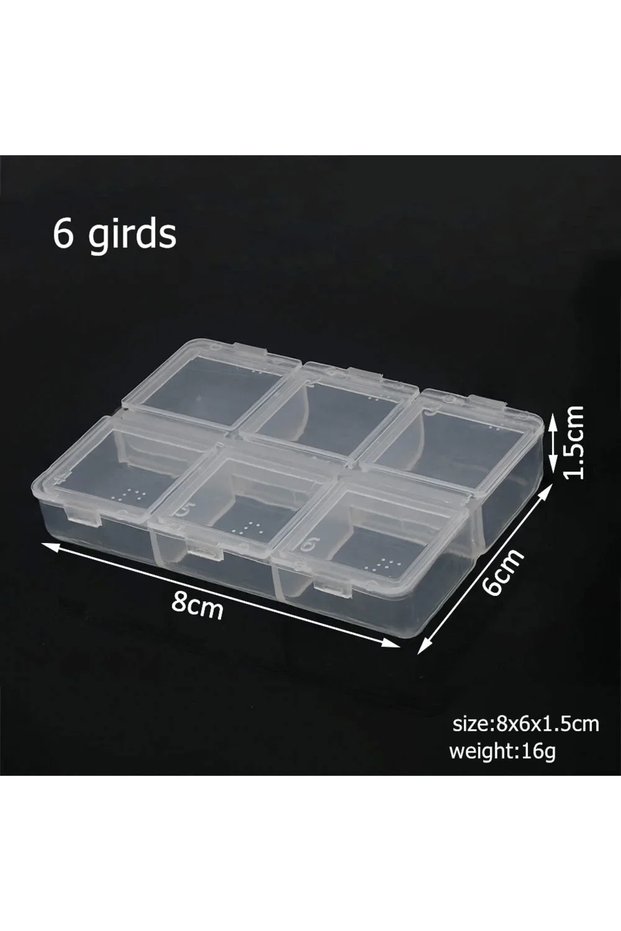 6 grids box 6–32 Compartment Plastic Storage Organizer Box for Beads, Jewelry & Craft Supplies