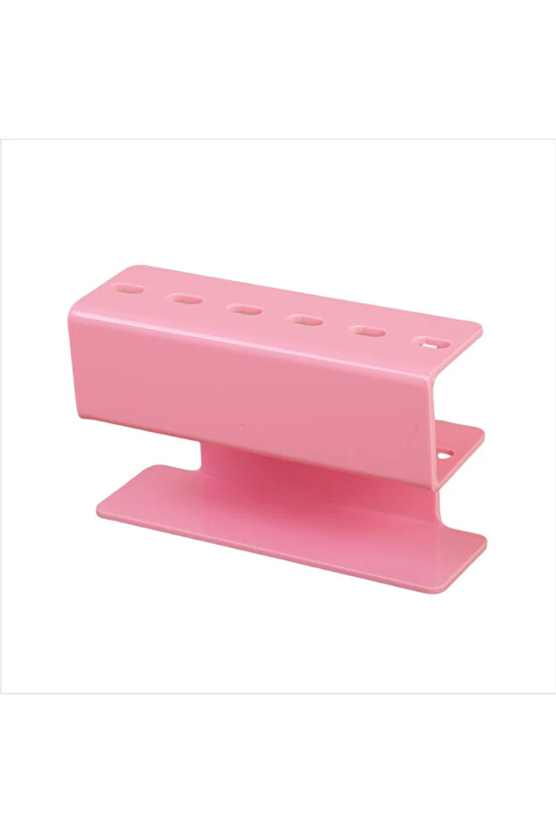 Pink 6-hole acrylic eyelash extension tweezers display stand, tweezers stand, eyelash extension stor