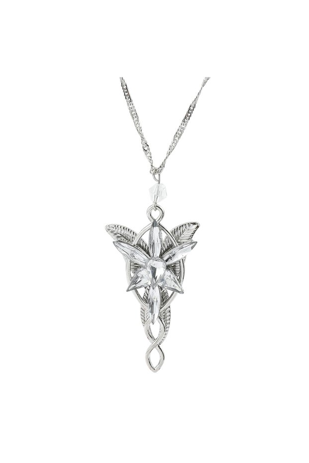 Elf Princess Lord Rings Necklace Elf Princess Arwen Twilight Star Pendant Necklaces for Women Choker