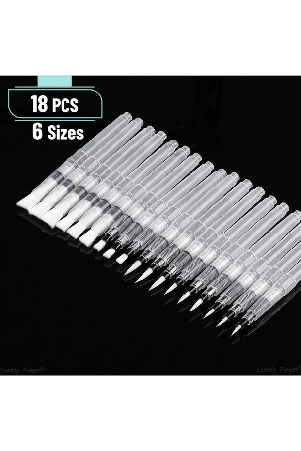 18pcs Water Brush 6/18PCS Watercolor Brush Pens Set - Super Easy to Use and Fill, for Water Soluble