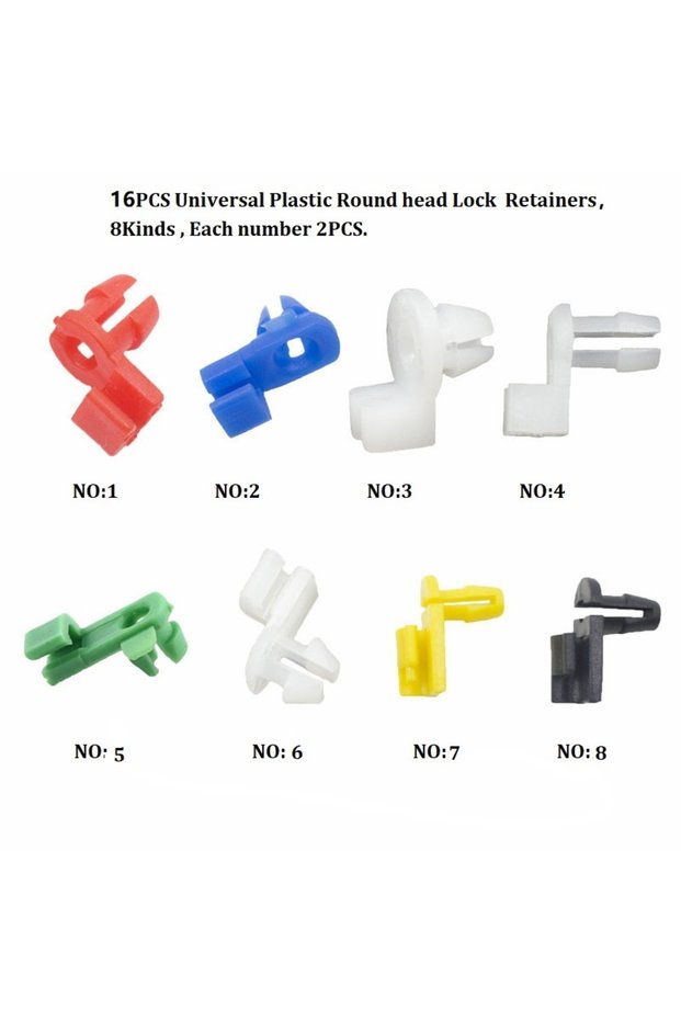 A5-16PCS 16PCS 8 models universal auto door locks block fixed Hook plastic fasteners for all cars