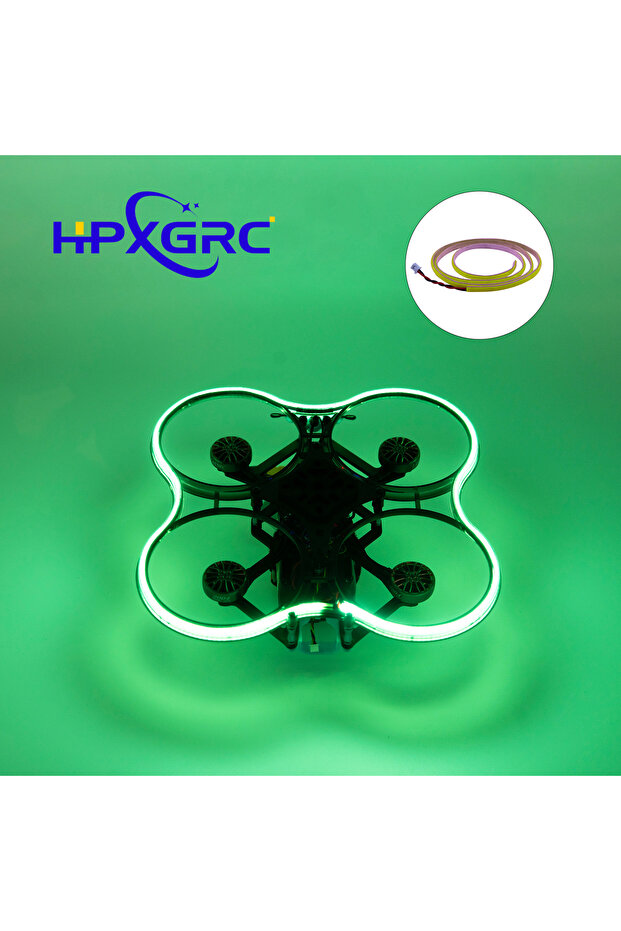 Green HPXGRC LED Red/Green/Pink/Blue Strip (Plug & Play) No Soldering Required, Suitable for FPV Dro