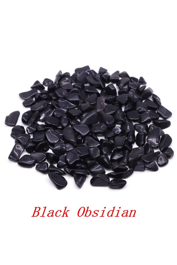 50g Black Obsidian Natural Crystal Gravel Specimen Rose Quartz Amethyst Home Decor Colorful for Aqua