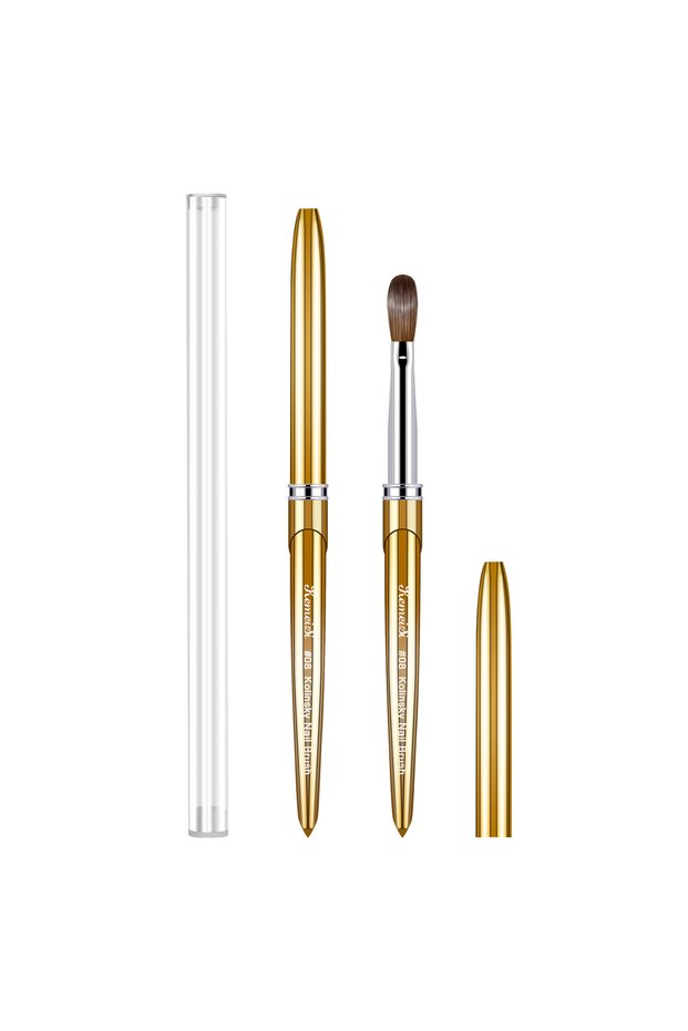 K24013-08 Kolinsky Sable Acrylic Brush Crimped UV Gel Carving Pen Liquid Powder DIY Manicure Nail Dr