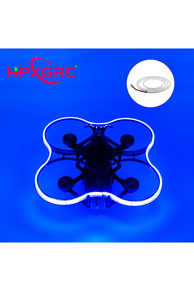 Blue HPXGRC LED Red/Green/Pink/Blue Strip (Plug & Play) No Soldering Required, Suitable for FPV Dron