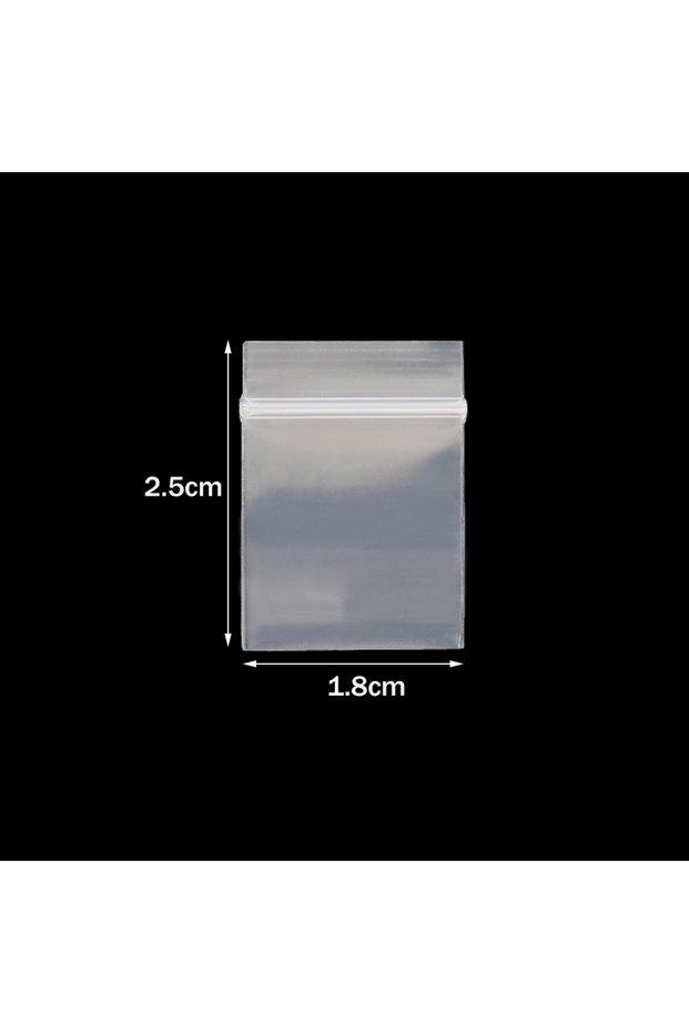 100pcs 1.8x2.5cm 100Pcs 20Wires Mini Clear Ziplock Plastic Bag For Jewelry Retail Accessory Storage