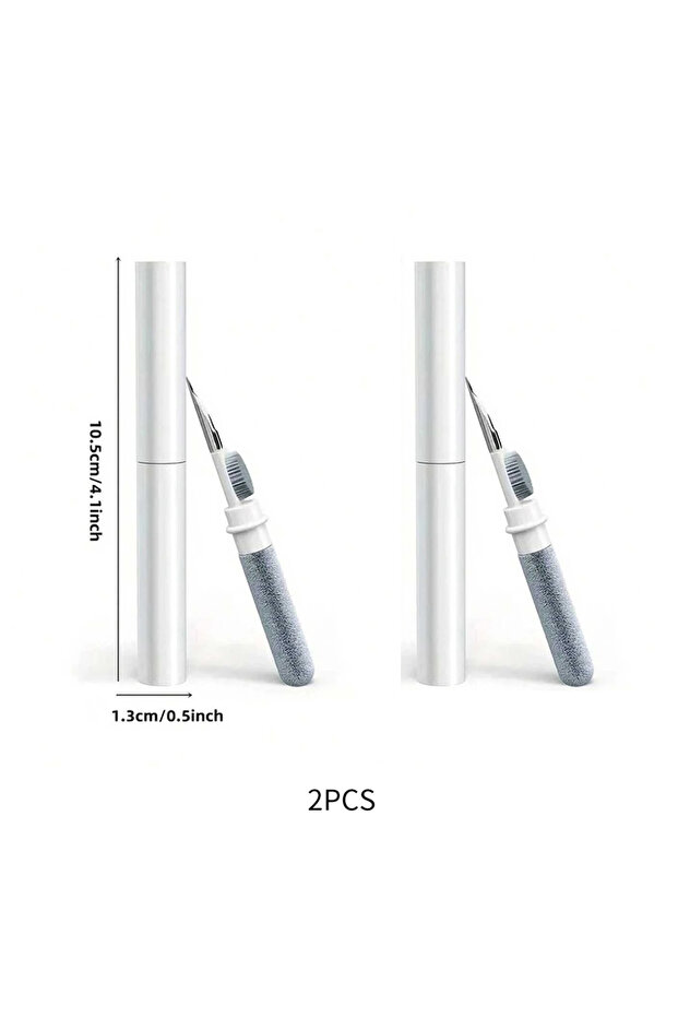 White 2Pcs Earphones Cleaning Pen Airpods Pro Cleaning Brush Portable Bluetooth Wireless Earphone C