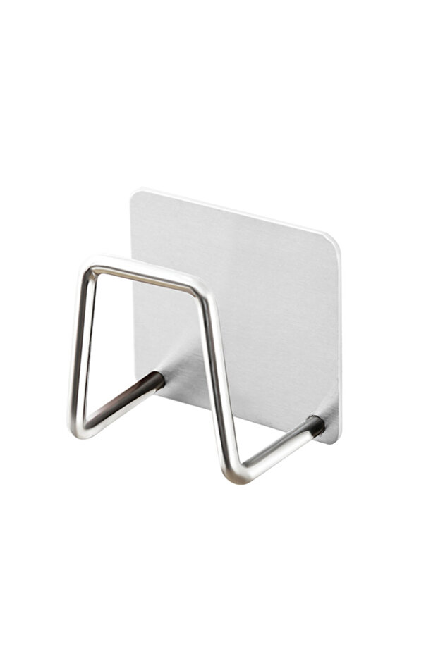 W167-1-sliver-2pcs 1PC/5pcs Kitchen Stainless Steel Sink Shelf Sponges Holders Adhesive Drain Drying