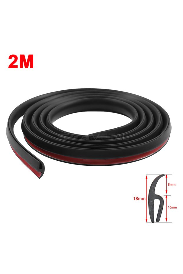 1pc SEAMETAL 2m Car Windshield Panel Moulding Seal Strip Sticker Dustproof Rubber Sealing Strip for